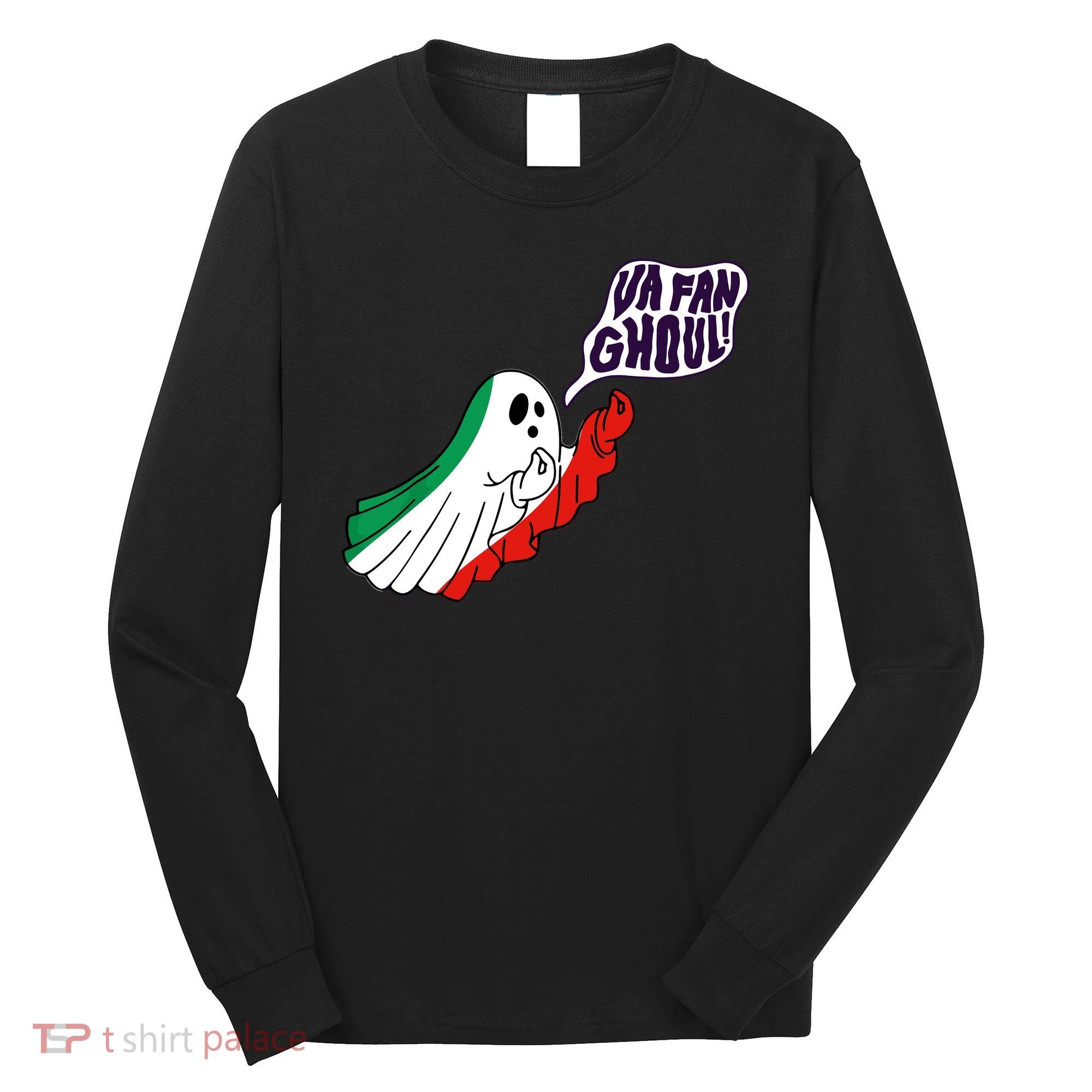Va Fan Ghoul Italian Funny Halloween Ghost Long Sleeve Shirt