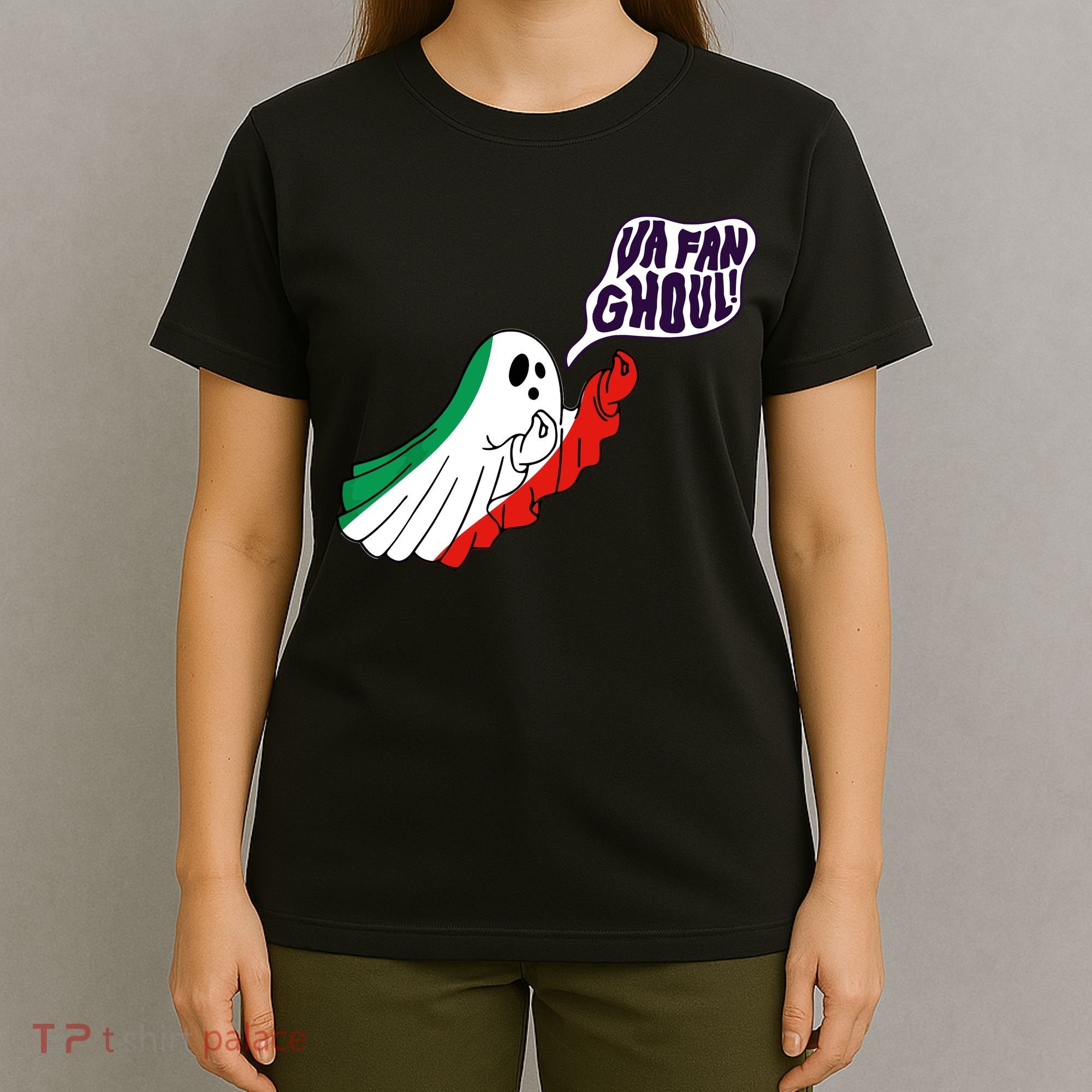 Va Fan Ghoul Italian Funny Halloween Ghost T-Shirt