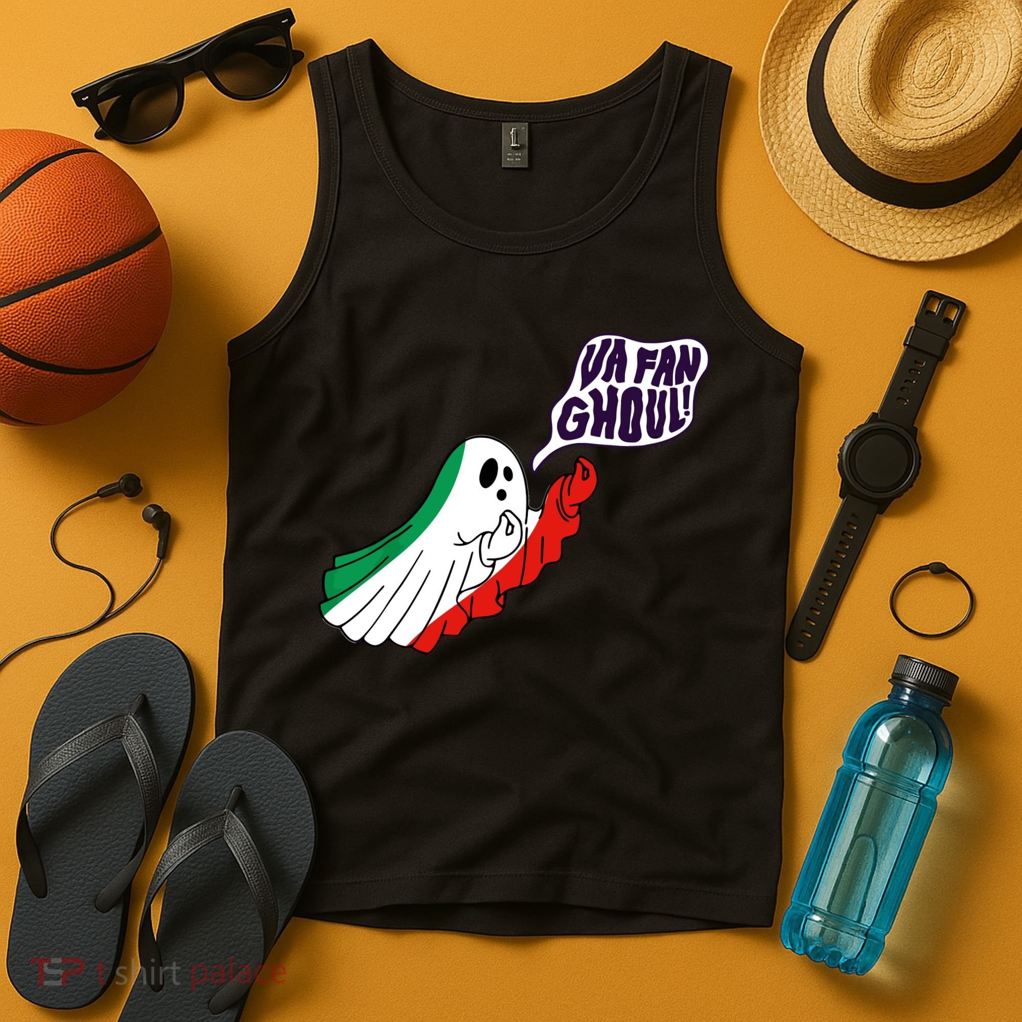 Va Fan Ghoul Italian Funny Halloween Ghost Tank Top