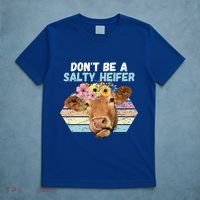 Vintage Farm Humour DonT Be A Salty Heifer Gift Idea Gift T-Shirt thumb 5