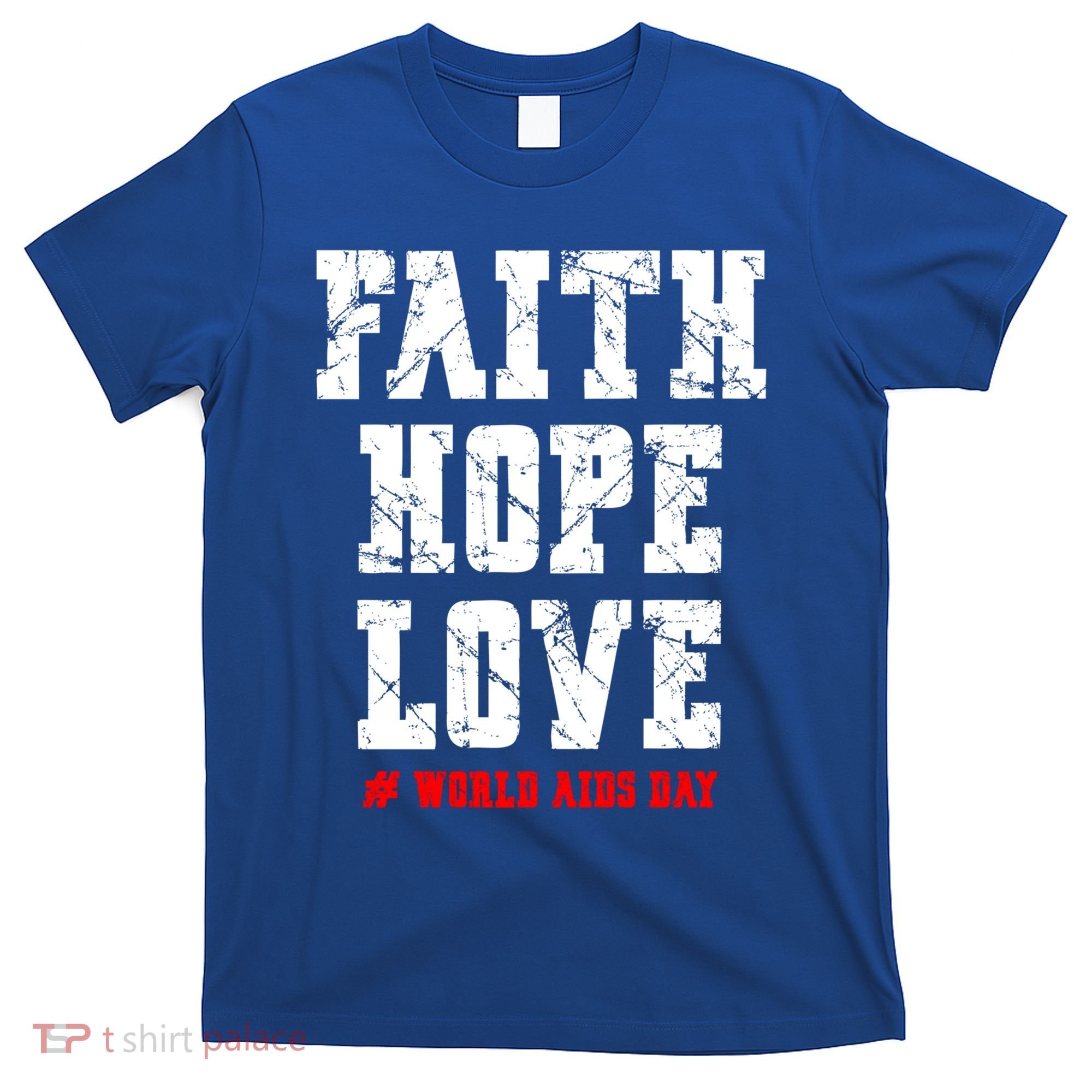 Vintage Faith Hope Love World Aids Day Gift T-Shirt