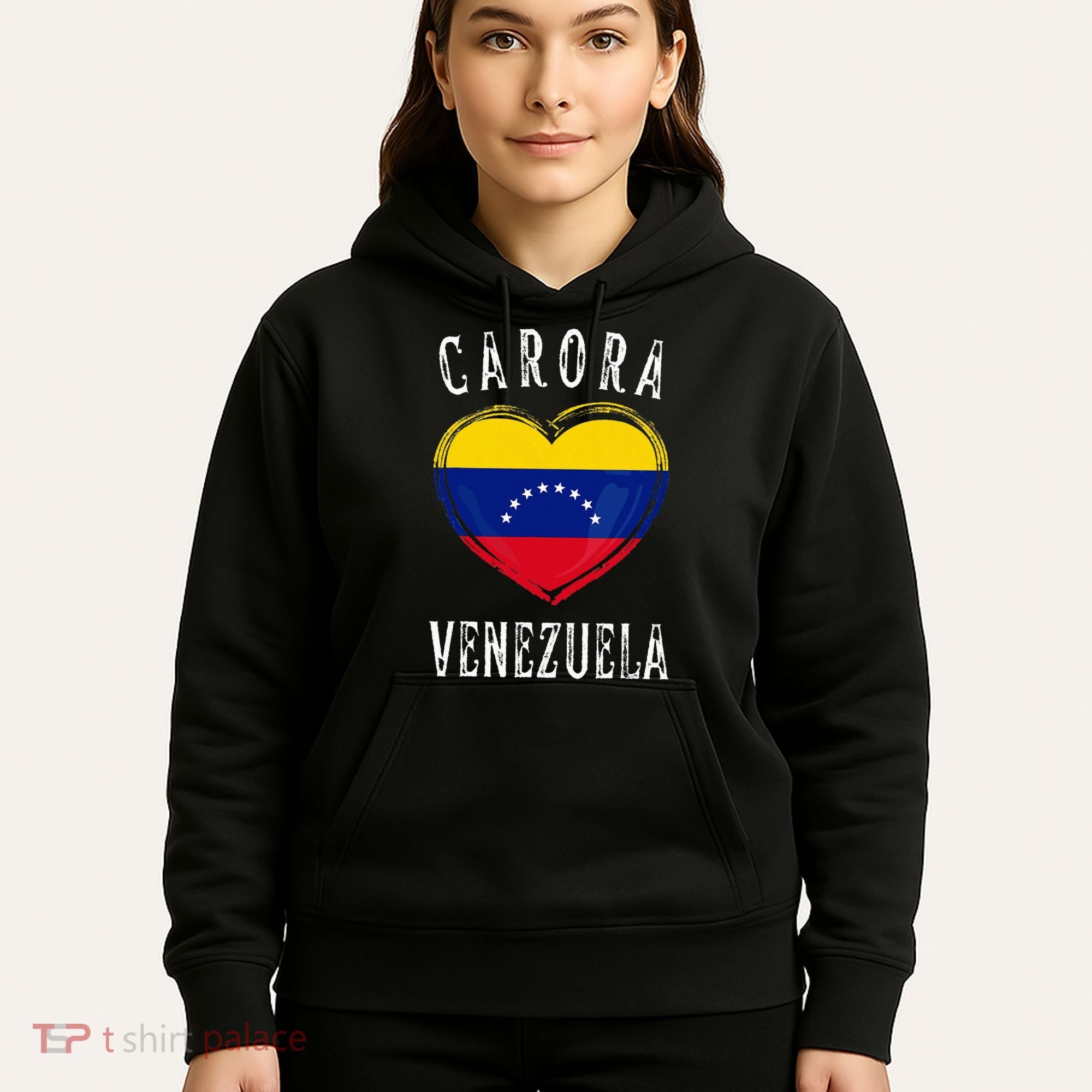 Venezuela Flag Heart Carora City Hoodie