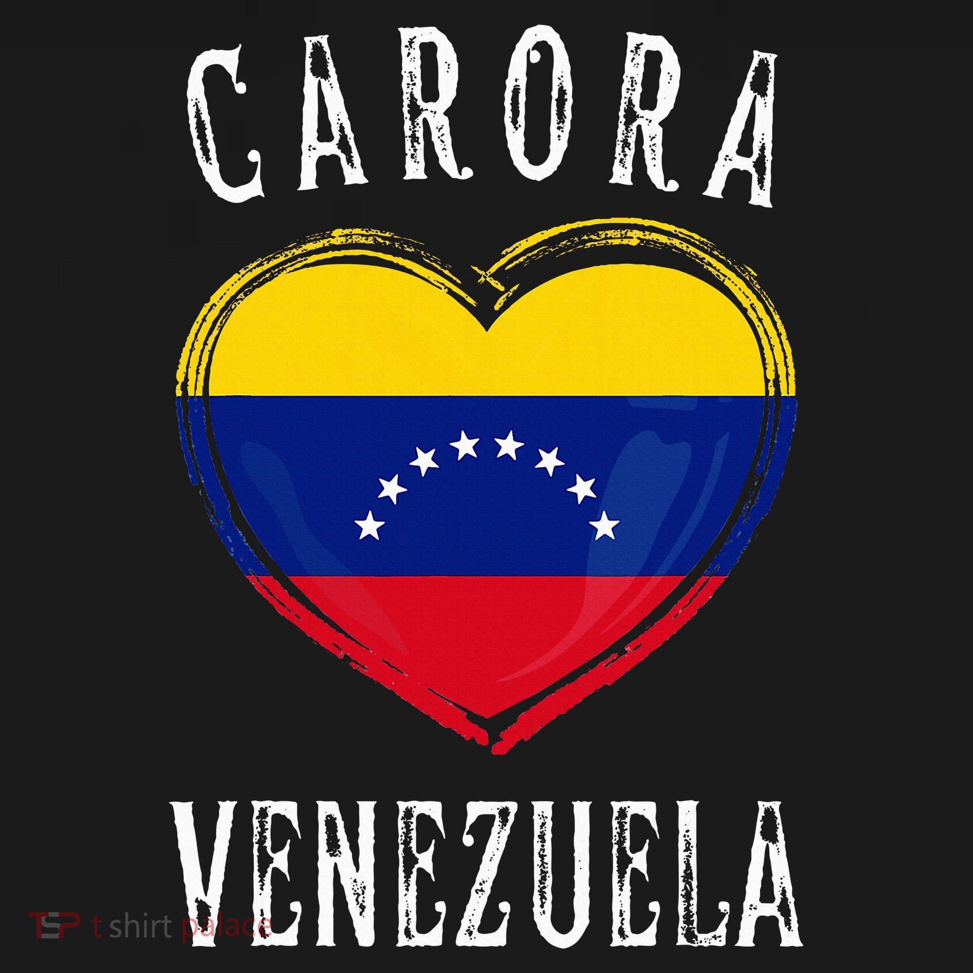 Venezuela Flag Heart Carora City Women's Hoodie