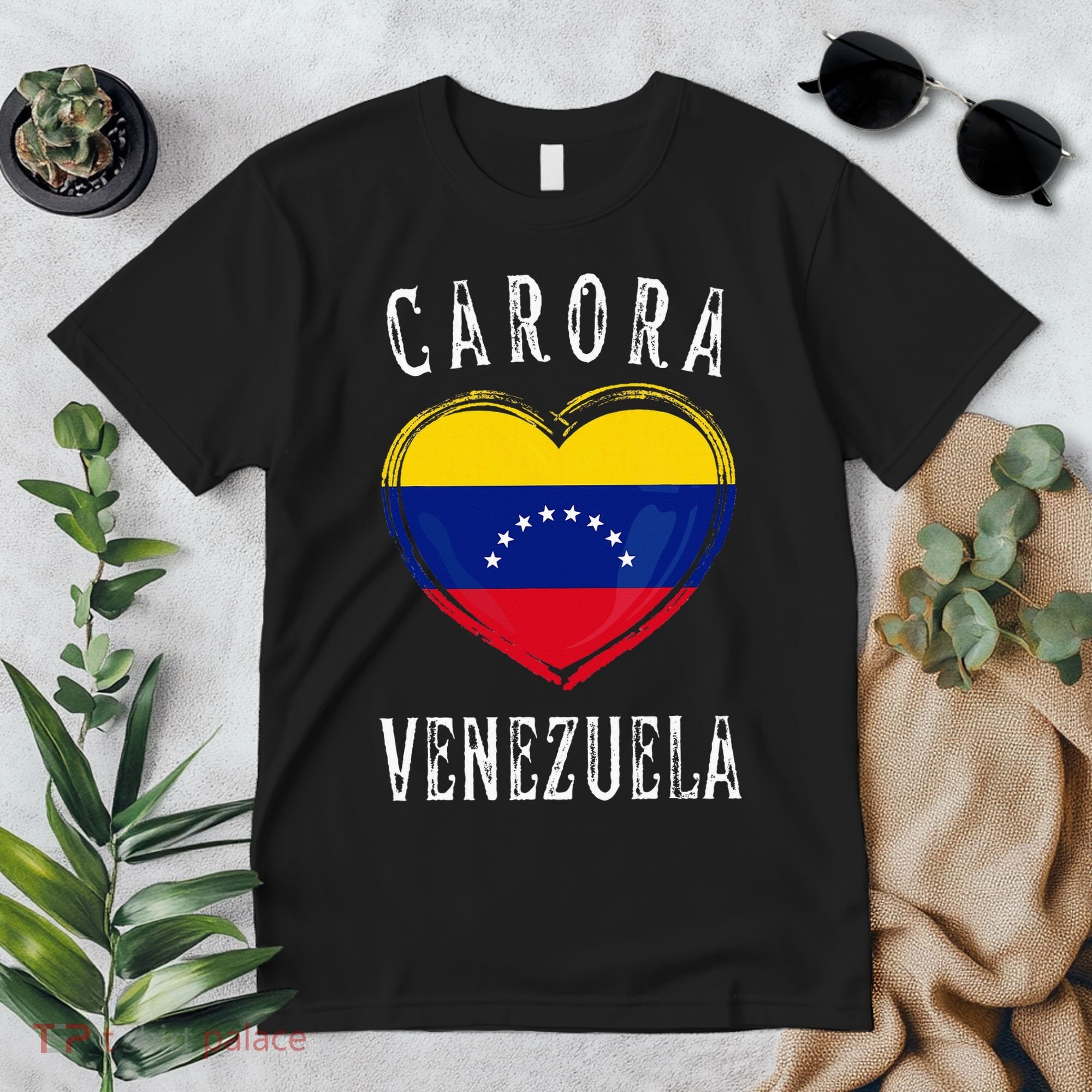 Venezuela Flag Heart Carora City Premium T-Shirt