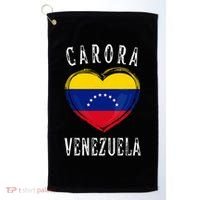 Venezuela Flag Heart Carora City Golf Towel thumb 0