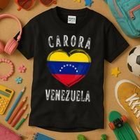 Venezuela Flag Heart Carora City Kids T-Shirt thumb 3