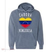 Venezuela Flag Heart Carora City Comfort Colors Garment-Dyed Hooded Sweatshirt thumb 0