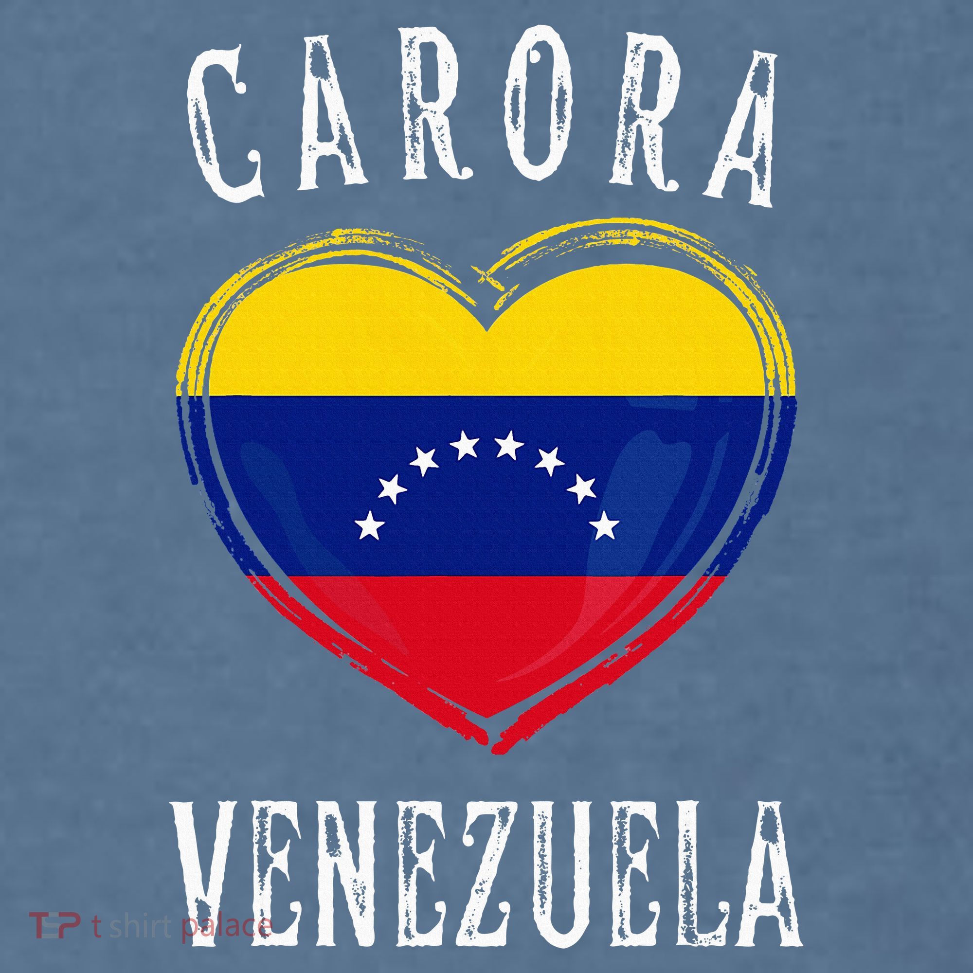 Venezuela Flag Heart Carora City Comfort Colors Garment-Dyed Hooded Sweatshirt