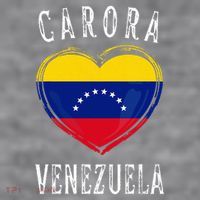 Venezuela Flag Heart Carora City Women's Racerback Cropped Tank thumb 2