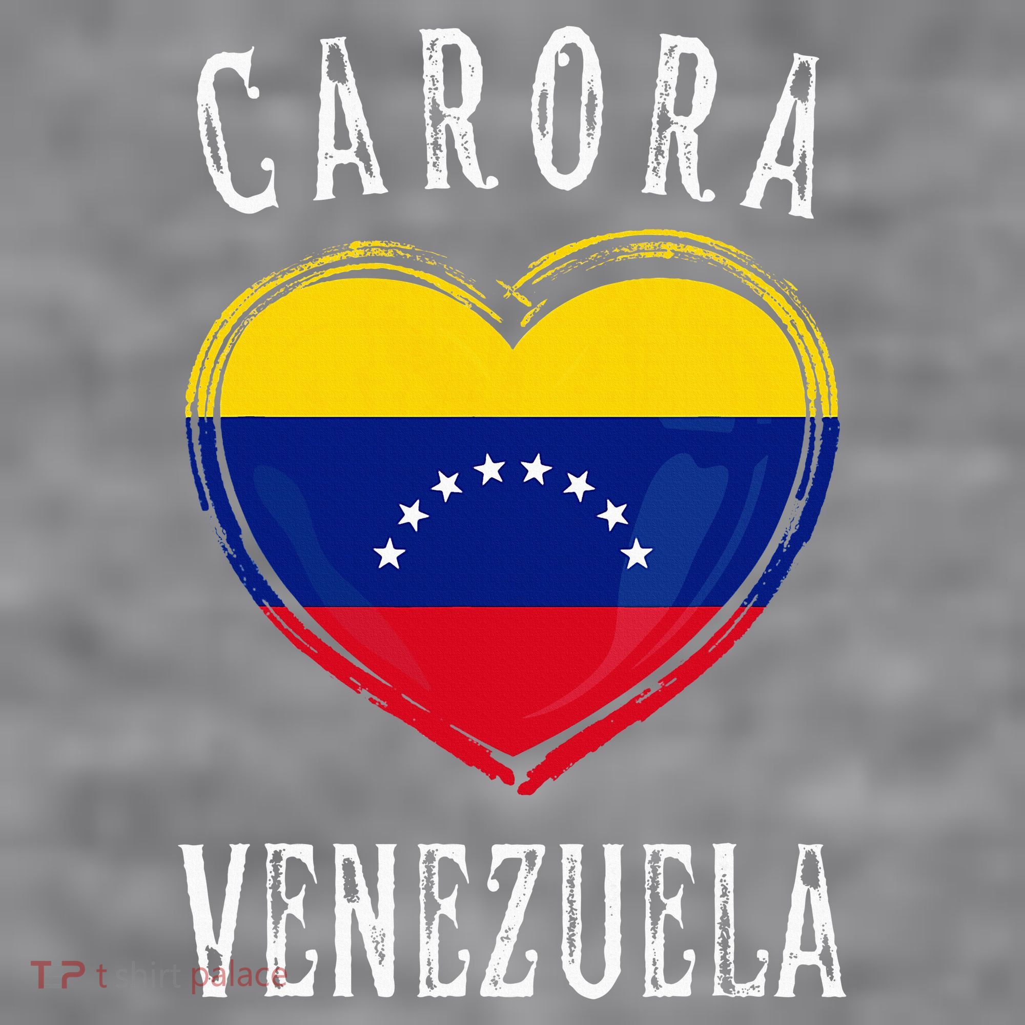 Venezuela Flag Heart Carora City Women's Racerback Cropped Tank