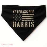 Veterans For Harris 2024 Military Vets Kamala Harris USA-Made Doggie Bandana thumb 0