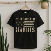 Veterans For Harris 2024 Military Vets Kamala Harris T-Shirt thumb 2