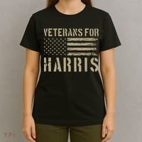 Veterans For Harris 2024 Military Vets Kamala Harris T-Shirt thumb 4