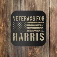 Veterans For Harris 2024 Military Vets Kamala Harris Coaster thumb 0