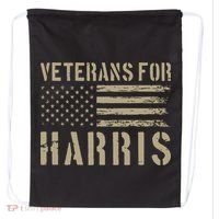 Veterans For Harris 2024 Military Vets Kamala Harris Drawstring Bag thumb 0