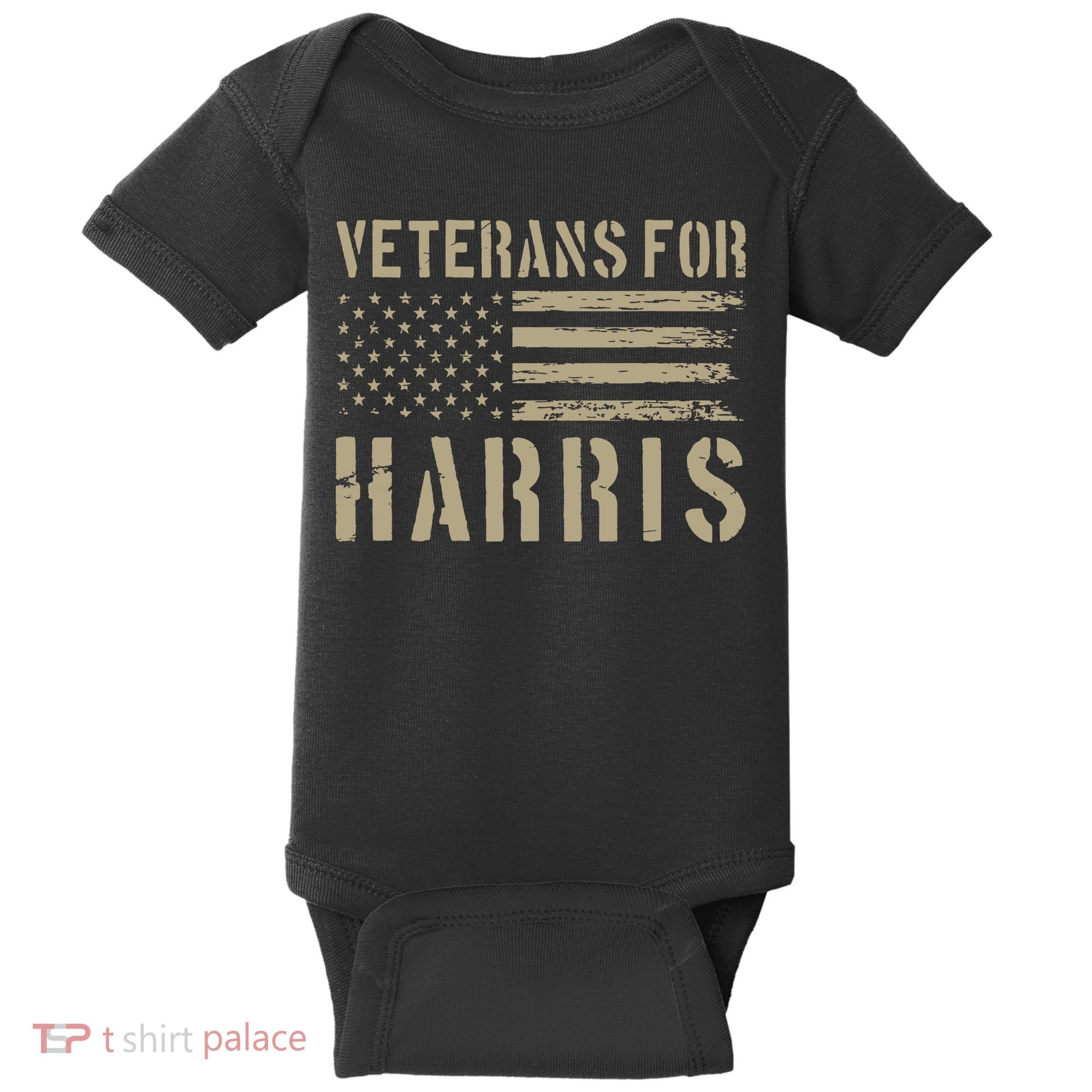 Veterans For Harris 2024 Military Vets Kamala Harris Baby Bodysuit