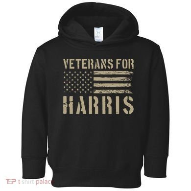 Veterans For Harris 2024 Military Vets Kamala Harris Toddler Hoodie