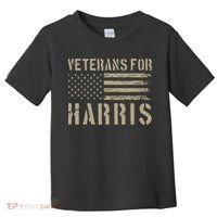 Veterans For Harris 2024 Military Vets Kamala Harris Toddler T-Shirt thumb 0