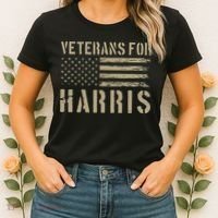 Veterans For Harris 2024 Military Vets Kamala Harris Women's T-Shirt thumb 2