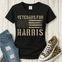 Veterans For Harris 2024 Military Vets Kamala Harris Women's T-Shirt thumb 3