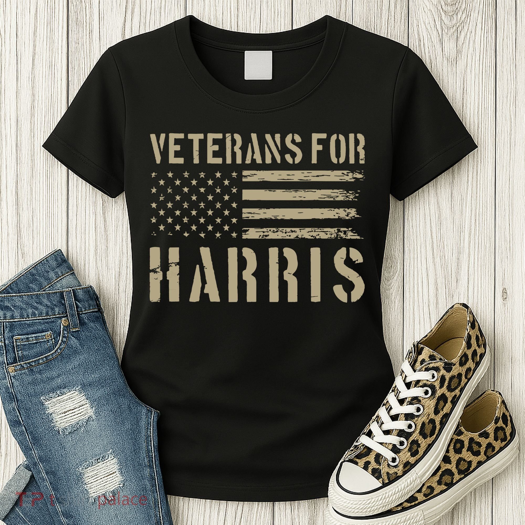 Veterans For Harris 2024 Military Vets Kamala Harris Women's T-Shirt