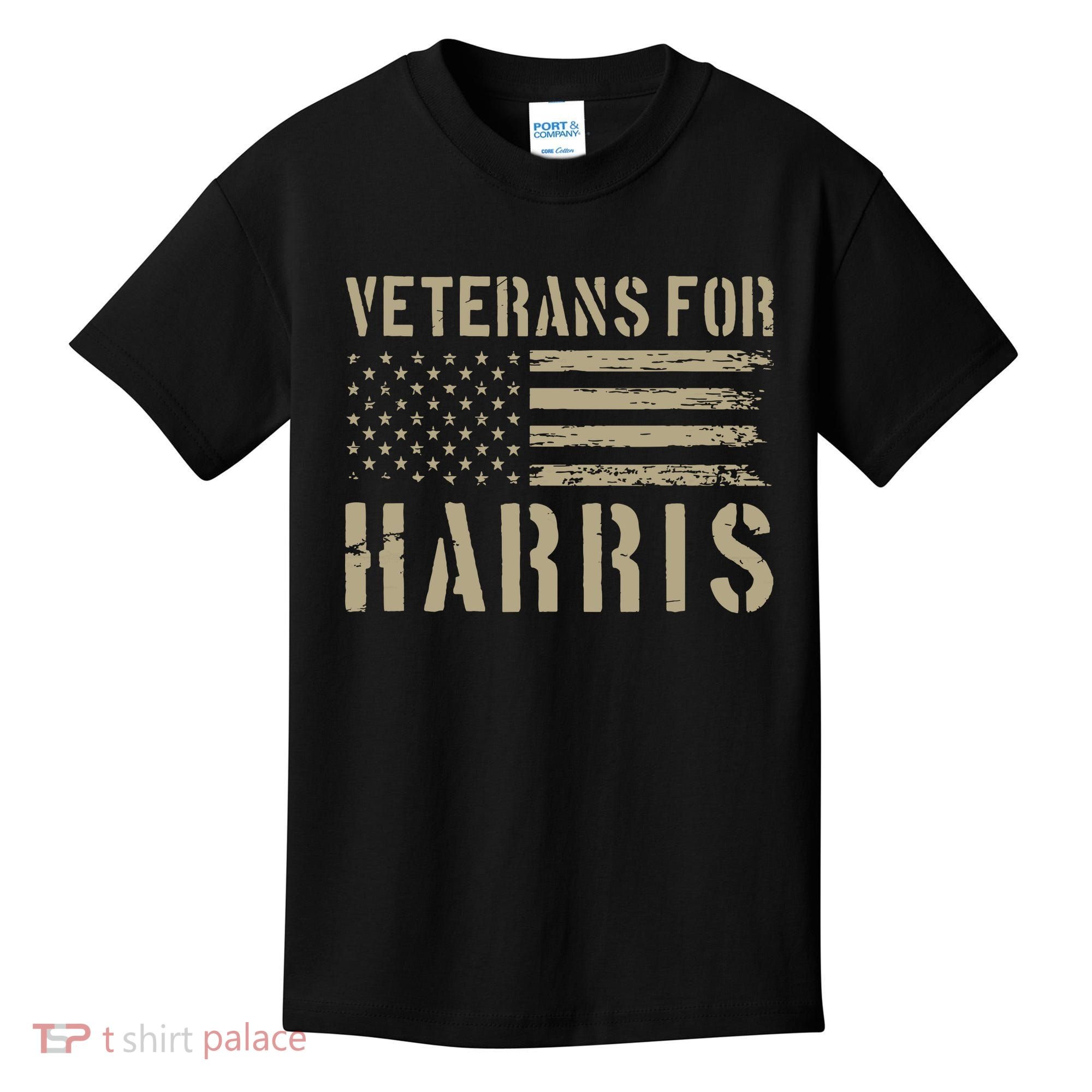 Veterans For Harris 2024 Military Vets Kamala Harris Kids T-Shirt