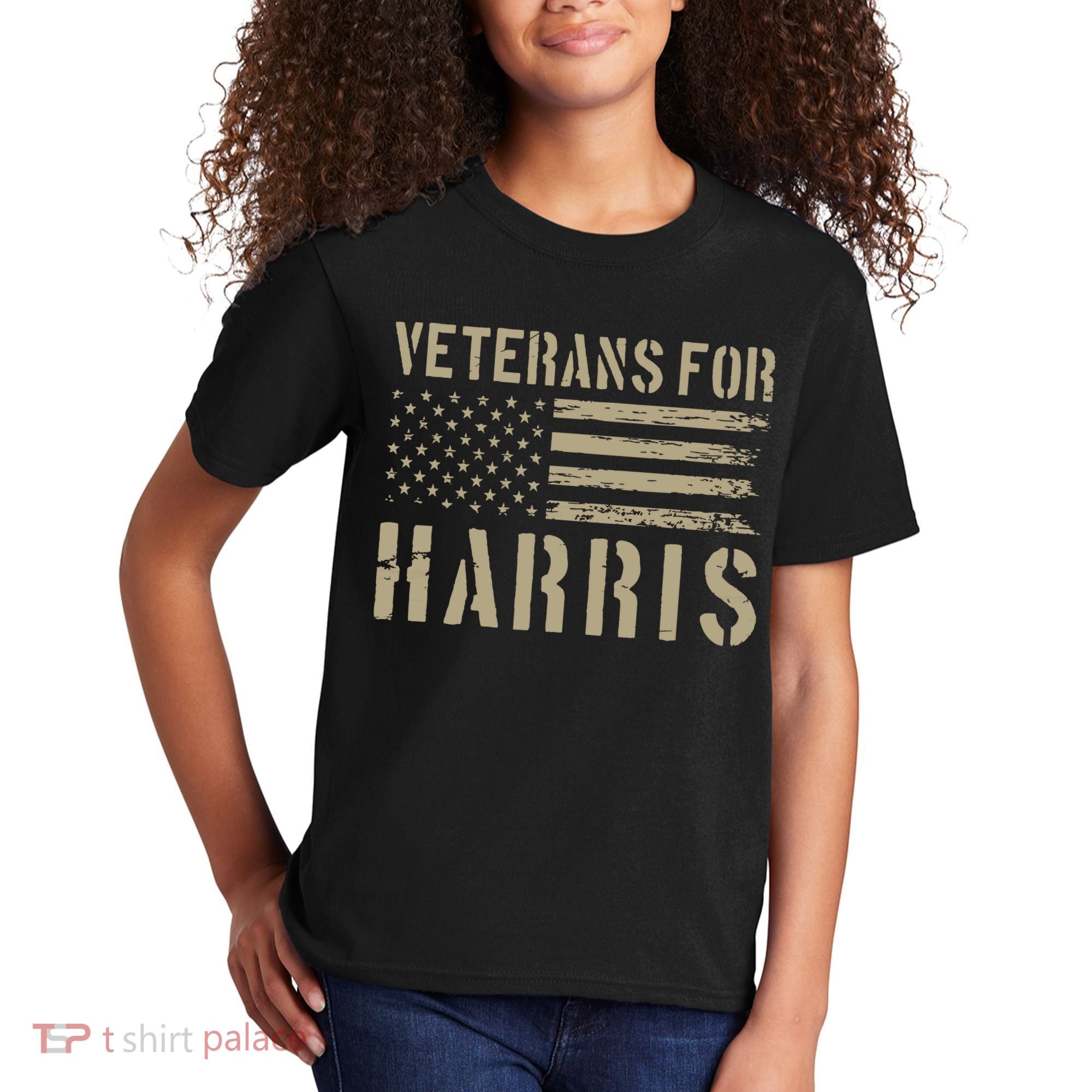 Veterans For Harris 2024 Military Vets Kamala Harris Kids T-Shirt