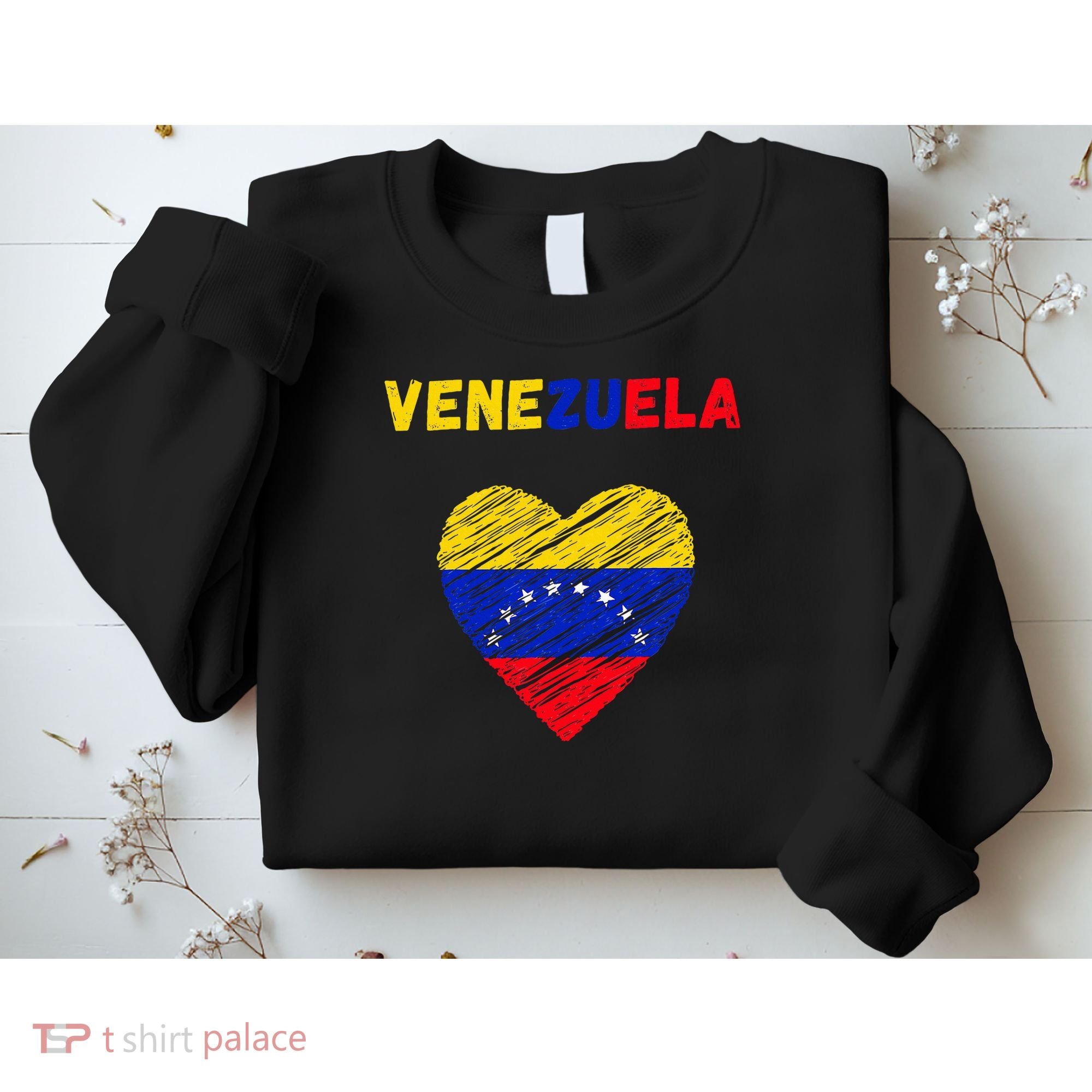 Venezuela Flag Holiday Venezuela Heart Venezuelan Flag Sweatshirt