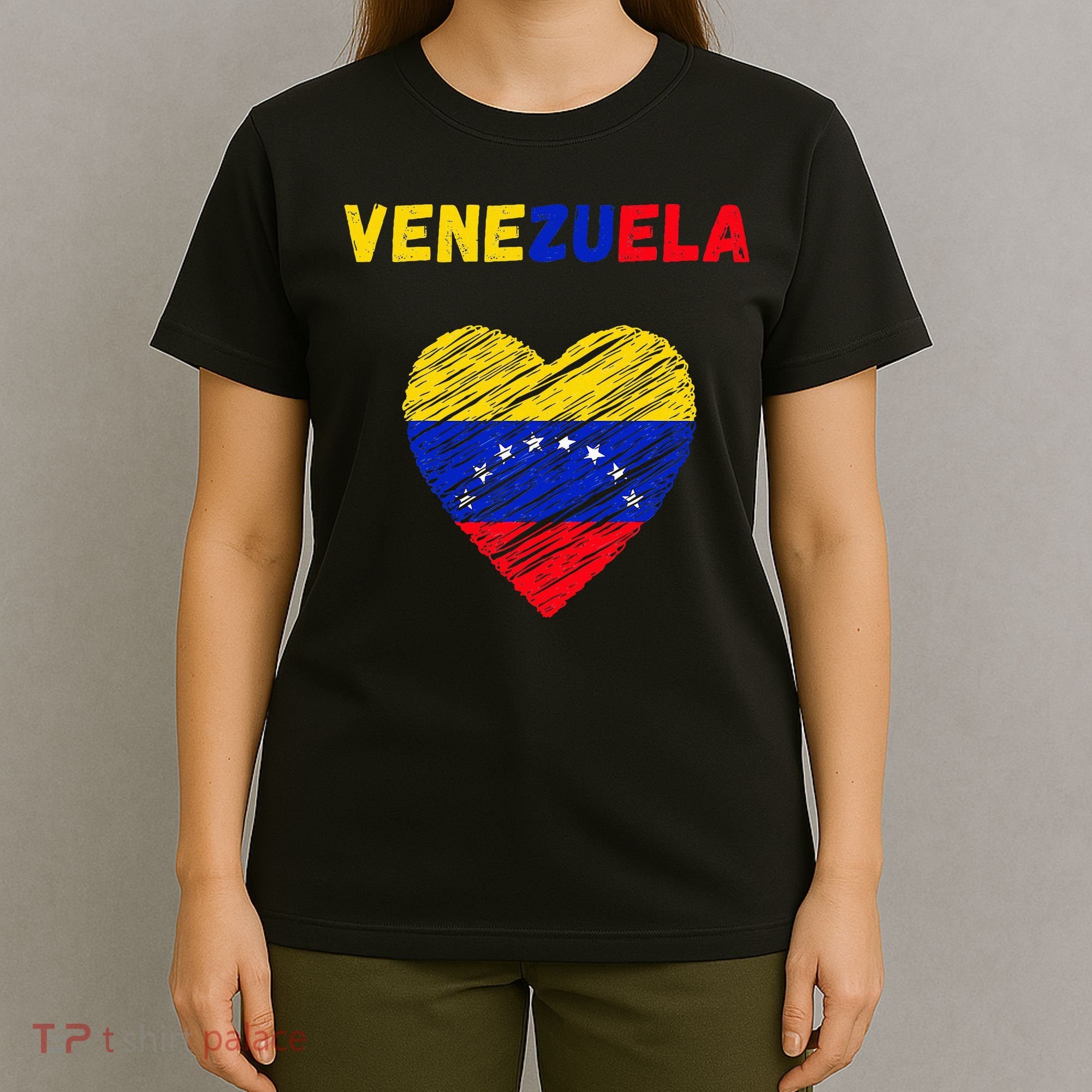 Venezuela Flag Holiday Venezuela Heart Venezuelan Flag T-Shirt
