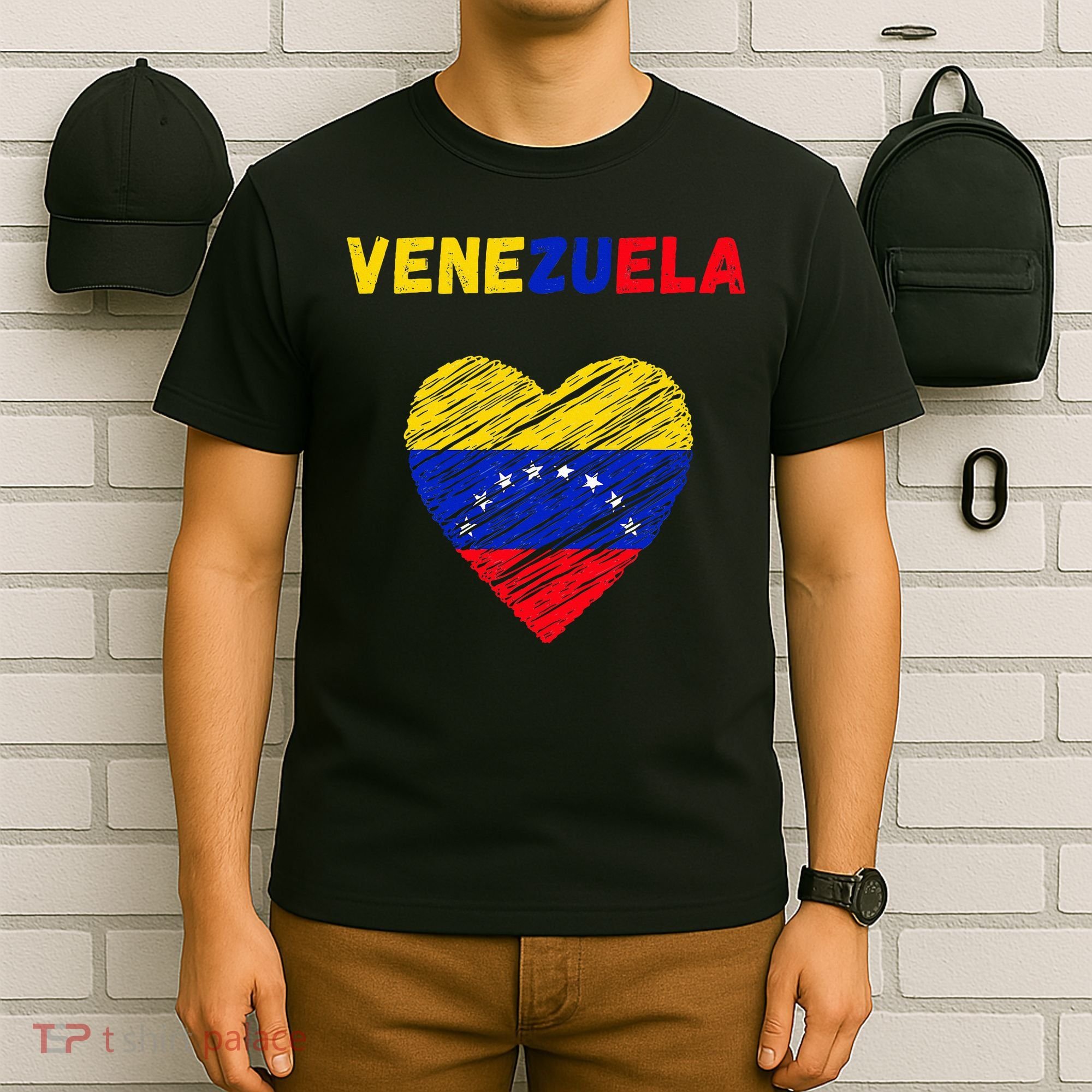 Venezuela Flag Holiday Venezuela Heart Venezuelan Flag T-Shirt
