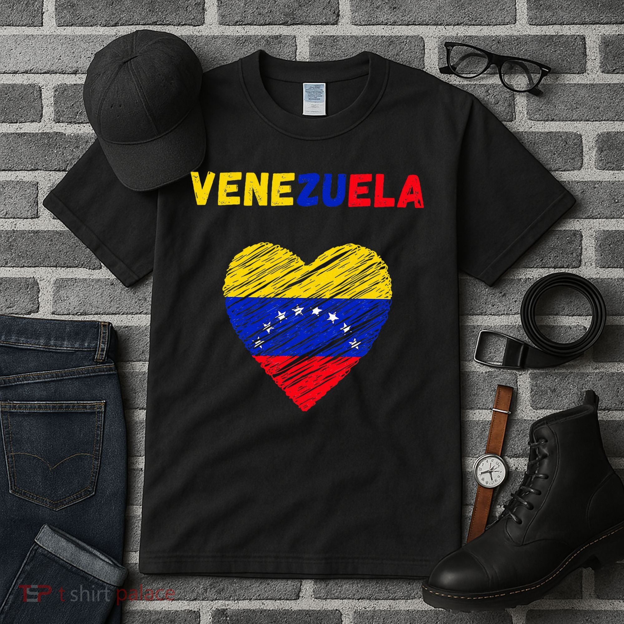 Venezuela Flag Holiday Venezuela Heart Venezuelan Flag Tall T-Shirt