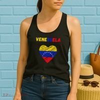 Venezuela Flag Holiday Venezuela Heart Venezuelan Flag Women's Tank Top thumb 2