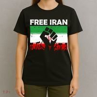 Vintage Free Iran Stand With Women Iranian Flag Raised Hand T-Shirt thumb 4