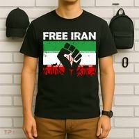 Vintage Free Iran Stand With Women Iranian Flag Raised Hand T-Shirt thumb 6
