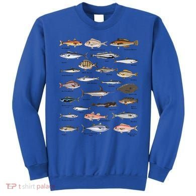 Vintage Fish Identification Chart Fishing Sweatshirt