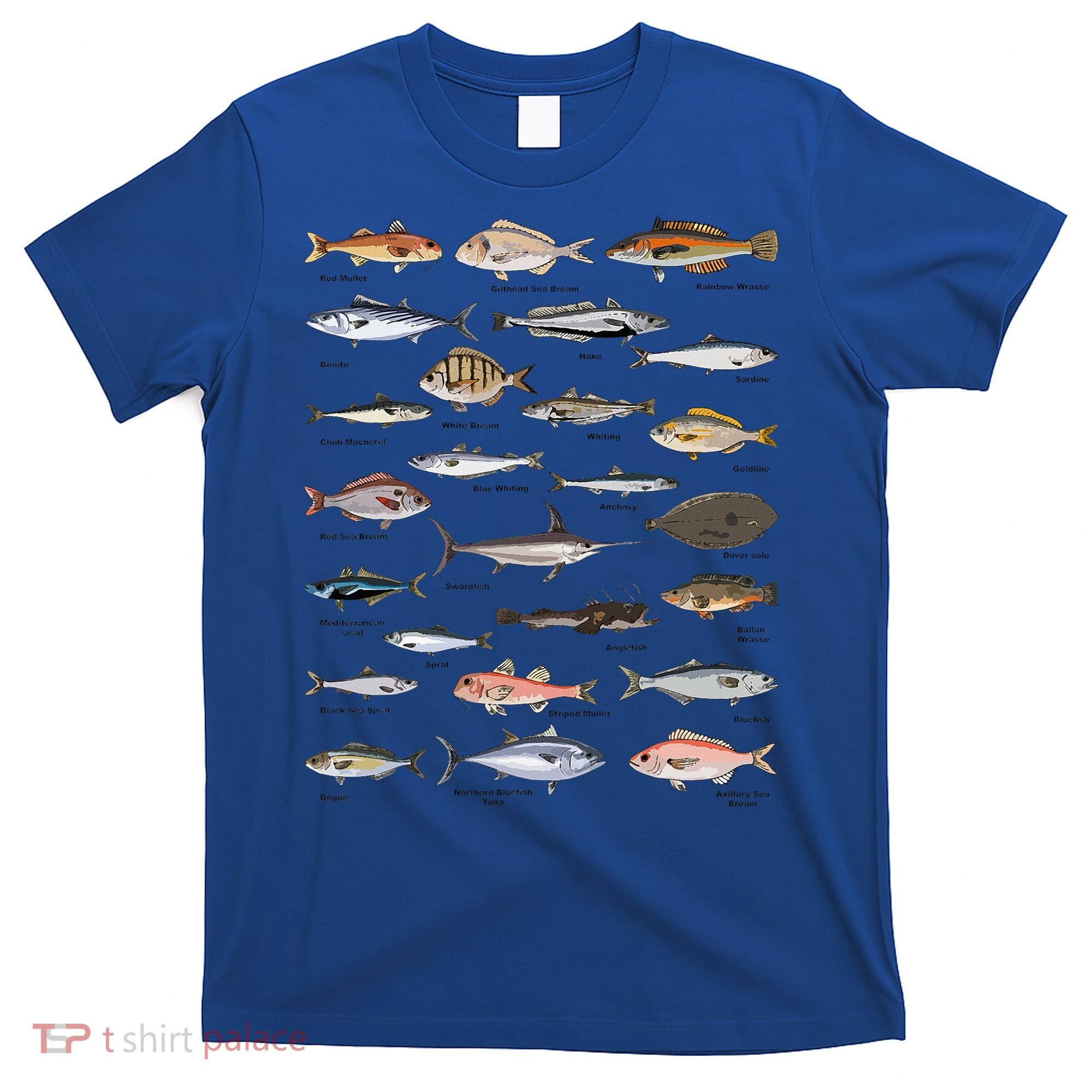 Vintage Fish Identification Chart Fishing T-Shirt