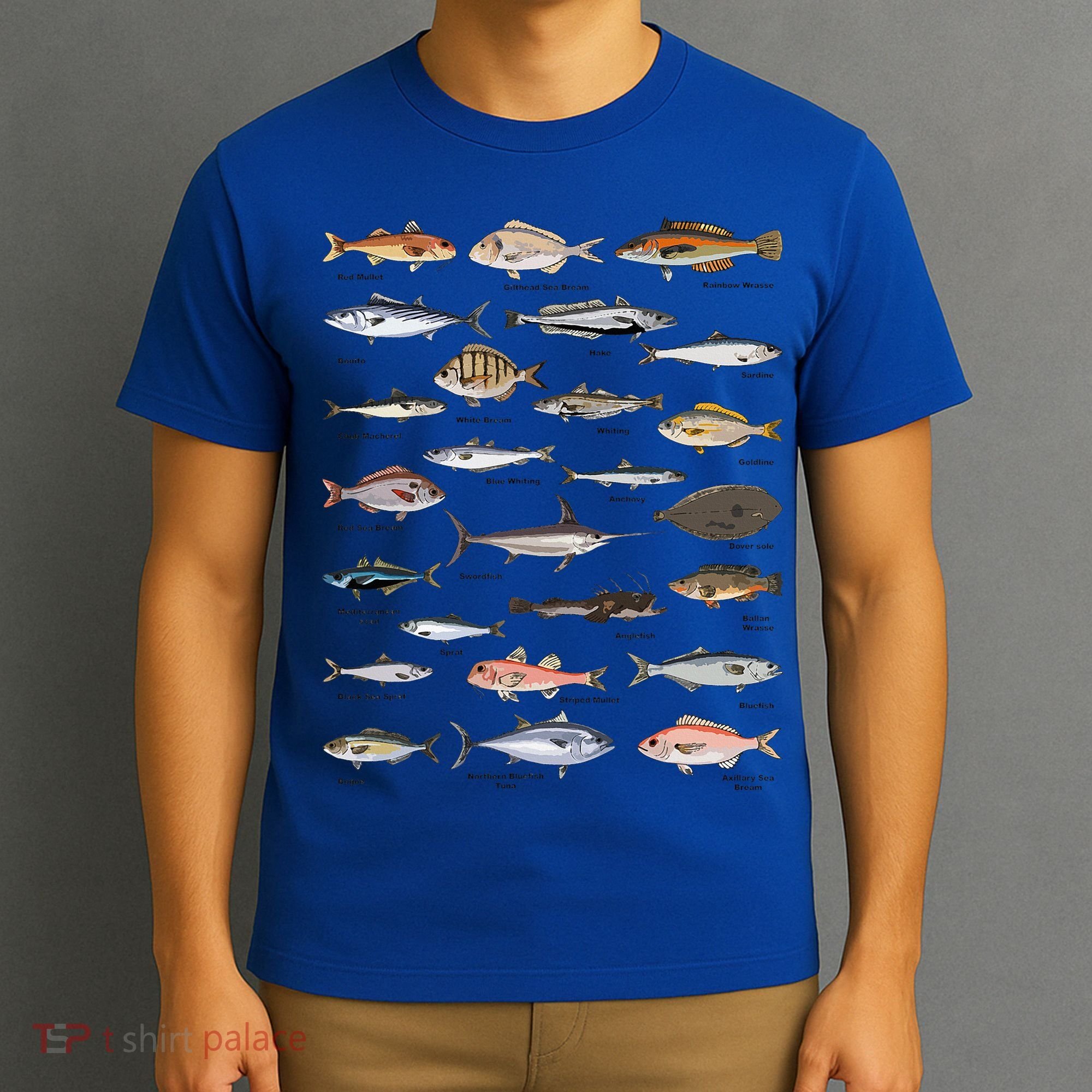 Vintage Fish Identification Chart Fishing T-Shirt