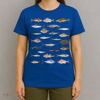 Vintage Fish Identification Chart Fishing T-Shirt thumb 4