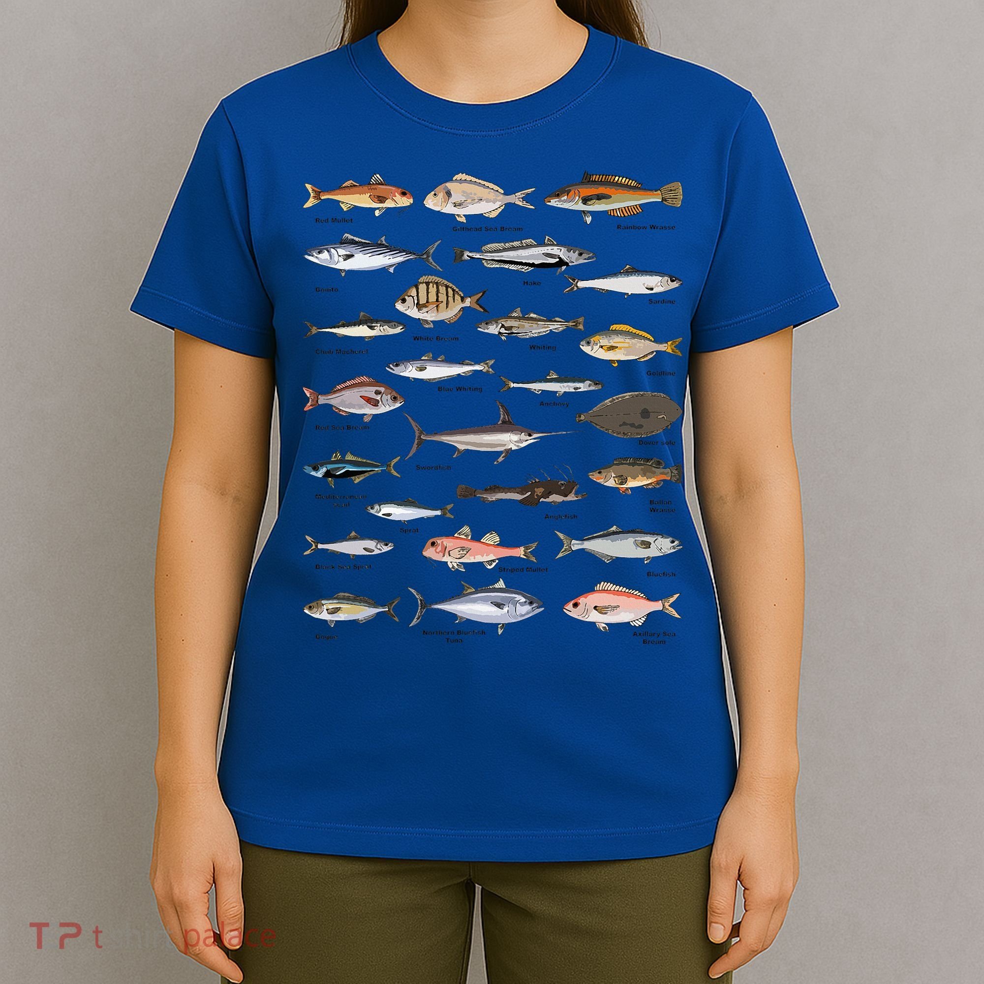 Vintage Fish Identification Chart Fishing T-Shirt