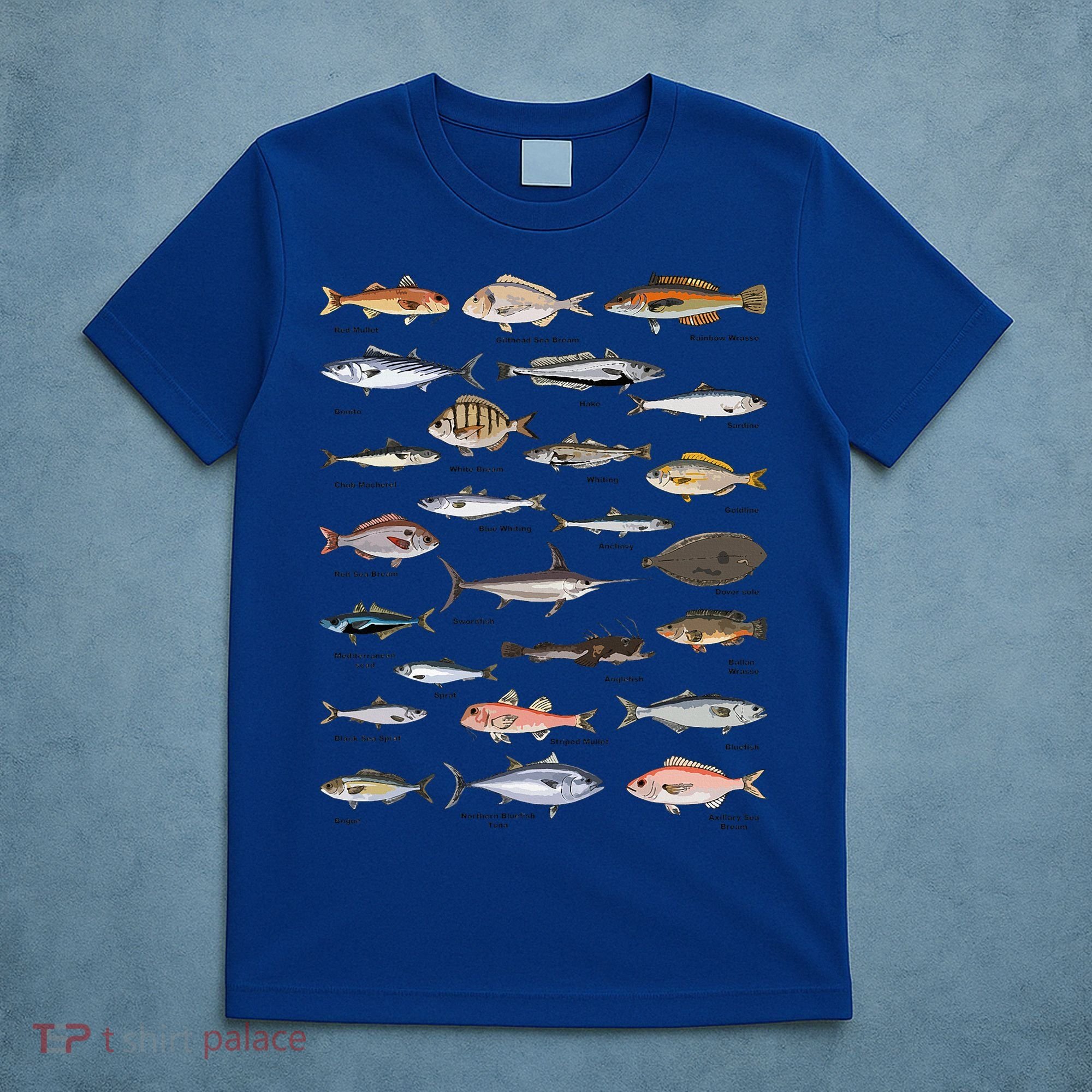 Vintage Fish Identification Chart Fishing T-Shirt