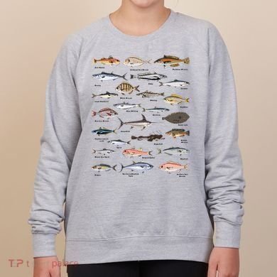 Vintage Fish Identification Chart Fishing Women's Sweatshirt
