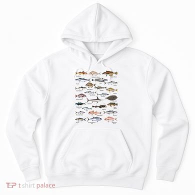 Vintage Fish Identification Chart Fishing Hoodie