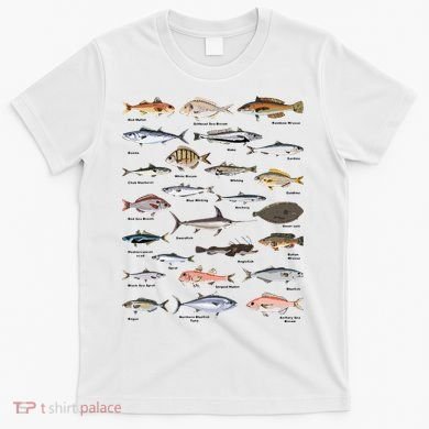 Vintage Fish Identification Chart Fishing T-Shirt