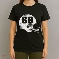 Vintage Football Jersey Number 68 Player Number T-Shirt thumb 4