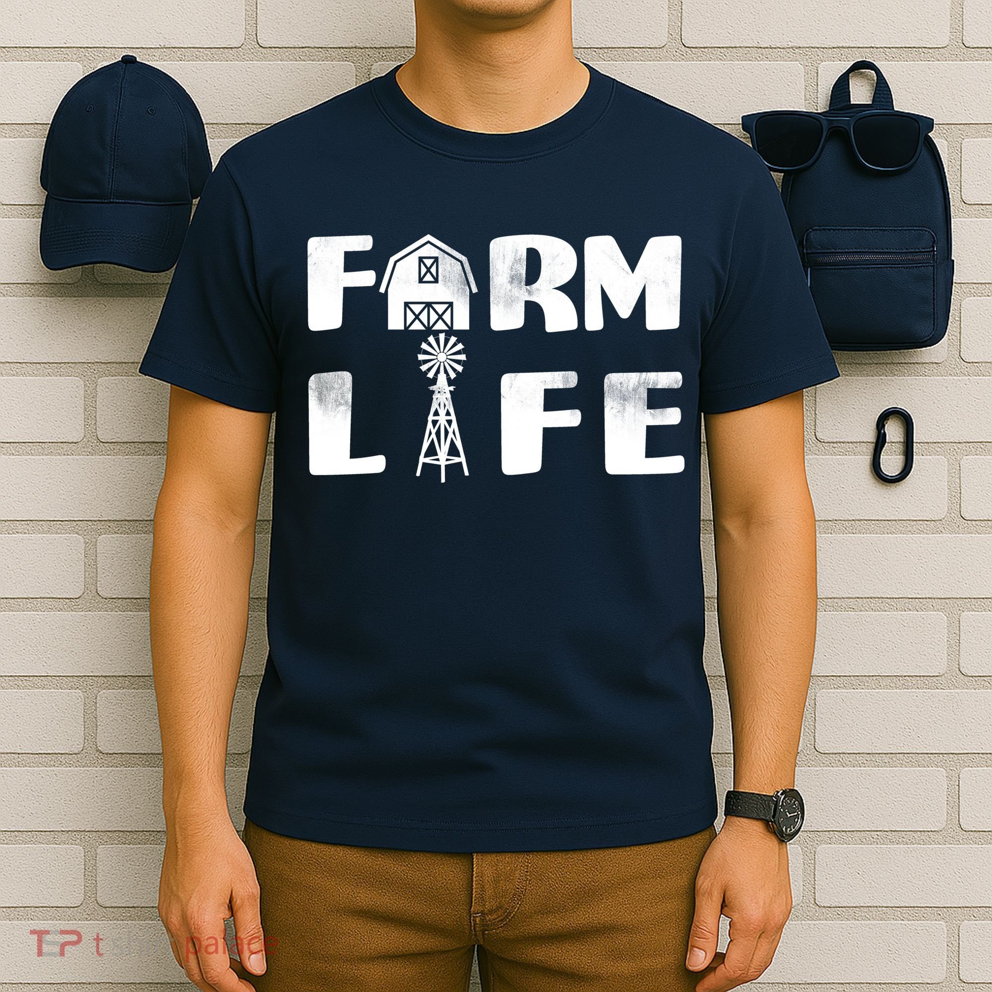 Vintage Farm Life, Man I Love Farming T-Shirt