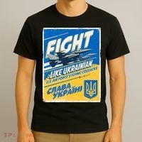 Vintage FIGHT Like Ukrainian US AIR Force's Flying Cossacks Poster T-Shirt thumb 3