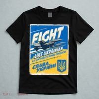 Vintage FIGHT Like Ukrainian US AIR Force's Flying Cossacks Poster T-Shirt thumb 5