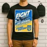 Vintage FIGHT Like Ukrainian US AIR Force's Flying Cossacks Poster T-Shirt thumb 6