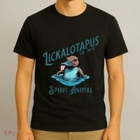 Vintage Funny Lickalottapus Is My Spirit Animal Lovers Meme T-Shirt thumb 3