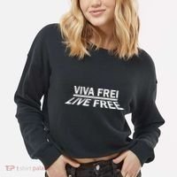 Viva Frei Live Free Cropped Pullover Crew thumb 2